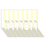 Vertical Stripes - White and Cream Yellow #1 MOM 3D Greeting Cards (8x4)