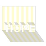 Vertical Stripes - White and Cream Yellow HOPE 3D Greeting Card (7x5)
