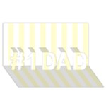 Vertical Stripes - White and Cream Yellow #1 DAD 3D Greeting Card (8x4)