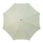 Vertical Stripes - White and Cream Yellow Golf Umbrella