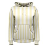 Vertical Stripes - White and Blond Yellow Women s Pullover Hoodie
