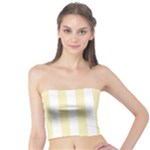 Vertical Stripes - White and Blond Yellow Tube Top