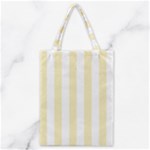 Vertical Stripes - White and Blond Yellow Classic Tote Bag