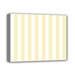 Vertical Stripes - White and Blond Yellow Deluxe Canvas 14  x 11  (Stretched)