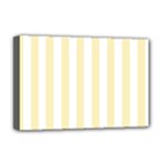 Vertical Stripes - White and Blond Yellow Deluxe Canvas 18  x 12  (Stretched)
