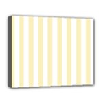 Vertical Stripes - White and Blond Yellow Deluxe Canvas 20  x 16  (Stretched)