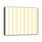Vertical Stripes - White and Blond Yellow Canvas 10  x 8  (Stretched)
