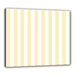 Vertical Stripes - White and Blond Yellow Canvas 24  x 20  (Stretched)