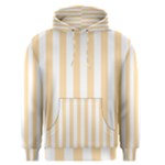 Vertical Stripes - White and Navajo White Yellow Men s Pullover Hoodie