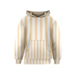 Vertical Stripes - White and Navajo White Yellow Kid s Pullover Hoodie