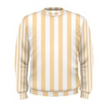 Vertical Stripes - White and Navajo White Yellow Men s Sweatshirt