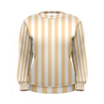 Vertical Stripes - White and Navajo White Yellow Women s Sweatshirt