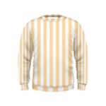 Vertical Stripes - White and Navajo White Yellow Kid s Sweatshirt