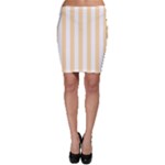 Vertical Stripes - White and Navajo White Yellow Bodycon Skirt