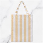 Vertical Stripes - White and Navajo White Yellow Classic Tote Bag