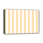 Vertical Stripes - White and Navajo White Yellow Deluxe Canvas 18  x 12  (Stretched)