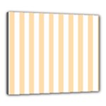 Vertical Stripes - White and Navajo White Yellow Canvas 24  x 20  (Stretched)