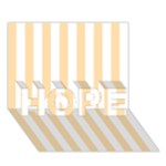 Vertical Stripes - White and Navajo White Yellow HOPE 3D Greeting Card (7x5)