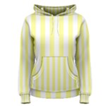 Vertical Stripes - White and Pastel Yellow Women s Pullover Hoodie