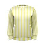 Vertical Stripes - White and Pastel Yellow Women s Sweatshirt