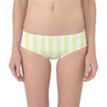 Vertical Stripes - White and Pastel Yellow Classic Bikini Bottoms