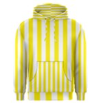 Vertical Stripes - White and Canary Yellow Men s Pullover Hoodie