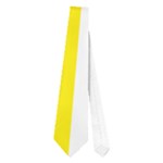 Vertical Stripes - White and Canary Yellow Necktie (One Side)