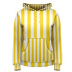 Vertical Stripes - White and Gold Yellow Women s Pullover Hoodie
