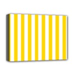 Vertical Stripes - White and Gold Yellow Deluxe Canvas 16  x 12  (Stretched)