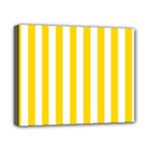 Vertical Stripes - White and Gold Yellow Canvas 10  x 8  (Stretched)