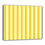 Vertical Stripes - White and Gold Yellow Canvas 24  x 20  (Stretched)