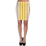 Vertical Stripes - White and Banana Yellow Bodycon Skirt