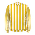 Vertical Stripes - White and Deep Lemon Yellow Men s Sweatshirt