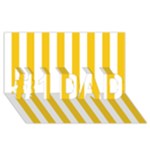 Vertical Stripes - White and Deep Lemon Yellow #1 DAD 3D Greeting Card (8x4)