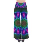 Star Of Leaves, Abstract Magenta Green Forest Pants Star Of Leaves, Abstract Magenta Green Forest Pants