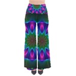 Star Of Leaves, Abstract Magenta Green Forest Pants