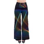 Abstract Rainbow Lily, Colorful Mystical Flower  Women s Chic Palazzo Pants