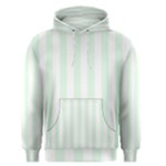 Vertical Stripes - White and Pale Green Men s Pullover Hoodie