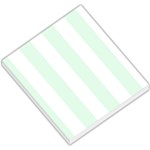 Vertical Stripes - White and Pale Green Small Memo Pads