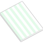 Vertical Stripes - White and Pale Green Large Memo Pads