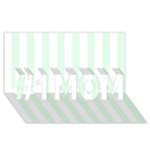 Vertical Stripes - White and Pale Green #1 MOM 3D Greeting Cards (8x4)