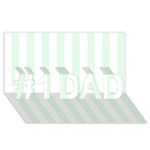 Vertical Stripes - White and Pale Green #1 DAD 3D Greeting Card (8x4)