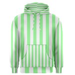 Vertical Stripes - White and Light Green Men s Pullover Hoodie