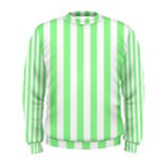 Vertical Stripes - White and Light Green Men s Sweatshirt