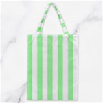 Vertical Stripes - White and Light Green Classic Tote Bag