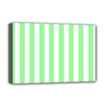 Vertical Stripes - White and Light Green Deluxe Canvas 18  x 12  (Stretched)