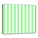 Vertical Stripes - White and Light Green Canvas 24  x 20  (Stretched)