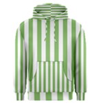 Vertical Stripes - White and Dollar Bill Green Men s Pullover Hoodie