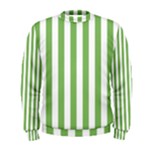 Vertical Stripes - White and Dollar Bill Green Men s Sweatshirt