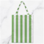 Vertical Stripes - White and Dollar Bill Green Classic Tote Bag